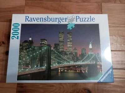 Ravensburger Puzzle 2015 Twin Towers New York City Brooklyn Bridge 2000 Piece