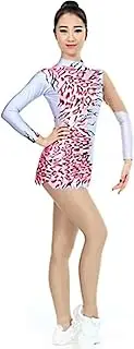 [Zagitova] Long Sleeve Rhythmic Gymnastics Leotards Women's Round Neck Print Team Competition Uniform for Competitive Gymnastics Team