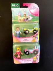 Brio Disney Princess Train Set Dolls Figures Belle Beauty Sleeping Aurora NIB 2