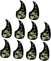 TOGEVAL 10pcs Guitar Pickguards for Folk Acoustic Guitar Durable Scratch Resistant Protection Lightweight Musical Instrument Accessories Hummingbird Design