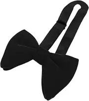 [Dickly] Men's Velvet Bow Tie Oversized Bow Tie Pre Tied for Men Adjustable Bowtie Big Bow Tie for Wedding Groom Party Tuxedo Gift