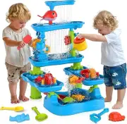 5 Layers Outdoor Summer Beach Sand and Water Play Sensory Table Toy