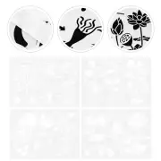 4 Sheets Kid Stencil Template Painting for Kids Drawing