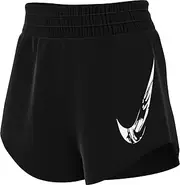 [Nike] Women's Running Shorts One Swoosh Running Shorts with Dri-Fit Technology, Integrated Briefs and Mid-Rise Waist for Women