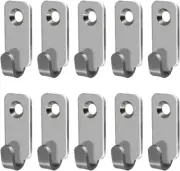 10Pcs Heavy Duty Hanger 304 Stainless Steel Wall Mounted Mini J Hook for Mirror
