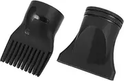 Salon Hair Dryer Nozzle Set Flat Comb Nozzles Durable Plastic Easy to Install Vent Hair Brush for Blow Dryer