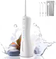 Power Cordless Water Flosser, Electric Rechargeable Battery Handheld IPX7 with 6