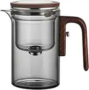Tea Pot Infuser - Portable Glass Kettle, Lightweight Loose Leaf Brewing | Long Lasting Strainer Teapot, Hot Beverage Container for Home Kitchen Tea Lounge Café Serving Safe Service Restaurant