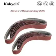 10pcs Sanding Belts 40 to 1000 Grit 40mm x 740mm Angle Grinder Sander Attachment