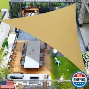 20' x 20' x 20' Triangle Sun Sail Shades Canopy UV Block Sun Shades Outdoor P