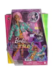 Barbie Extra #10 Doll Posable Body Long Pink Hair 15 Accessories Fashion Doll