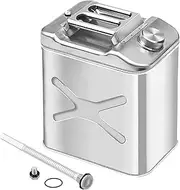 Generic No-Spill Bucket | 30L Stainless Steel Petrol Can with 3 Handles - Thickened and Tight Sealed Metal Oil Can for, Oil, Water