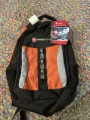 Swiss Gear Niesen Backpack Orange Black Gray SA1603 NEW
