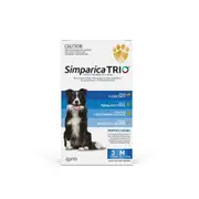 Simparica TRIO Blue Flea, Tick & Worm Chews 10.1-20kg - 6pk