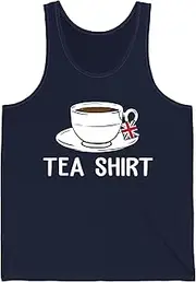 [Sumairah] Funny I Love English Tea UK Flag Tank Top for Men Women