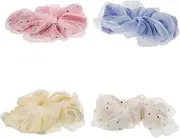 NOLITOY 4pcs Luminous Hair Band LED LED Scrunchies Glow in The Dark Party Supplies Halloween Hair Ties Glow Dark Scrunchies Neon Scrunchies Neon Party Supplies Fabric