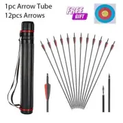 Toparchery Arrow Set 31inch Carbon Arrow ID 6.2mm for Recuver/Compound Bow
