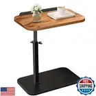 HENAYUK Adjustable Side Table, C Shaped End Table for Couch, 360° Swivel Smal