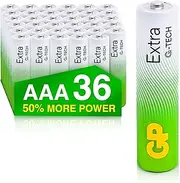 AAA Batteries Pack of 40 1.5V / Micro/Mini/Penlite / LR03 by GP Batteries Extra Alkaline Batteries Suitable for Everyday use in a Variety of Devices - Clocks/Remotes/Mouse/Torch/Etc