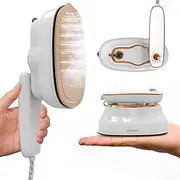 AUSPURE Garment Steamer, 2-in-1 Iron & Clothes Hand Steamer, with, 200ml Water Tank, 3 Steam Levels, 22g/min High Steam Output, 1430W, 20sec Fast Heat-Up, Powerful Wrinkle Removal