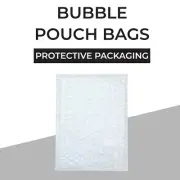 200x Bubble Pouch Bag 100x180mm White Clear Plastic Bubble Wrap Bags Sleeve