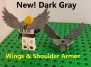 LEGO Wings Dark Gray with Silver Armor Valkyrie Minifigure Angel Battle Gear