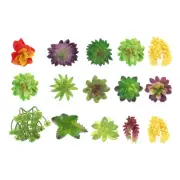 Artificial Succulents, 15Pcs Artificial Succulents Plant, Colored