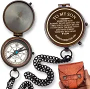 To My Son Premium Quality Compass for Men Birthday & Baptism Gift for Kids Boy.