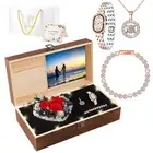 Preserved Real Rose,Watch Sets Gift for Women, Valentines Day Gifts for Her,R...