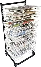 Art Drying Rack for Canvas Oil Painting, Functional & Mobile Paint Drying Rack, Canvas Rack Art Storage, Painting Drying Rack with Wheels, Stack Rack for Painting, and More(25-Layer)