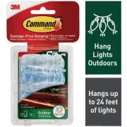 Command Outdoor Rope Light Clips, 12 Clips, 16 Strips 17301CLRAW-ES Command 3M