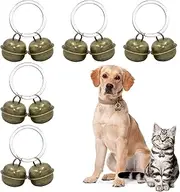 5PCS Small Bells for Cat Collar, Loud Tiny Bells for Dog Training and Decoration Mini Metal Bell Vintage Jingle Bells for Pets Anti-Lost Cat Bells for Hunter Cats Small Dog Bells with Split Ring,