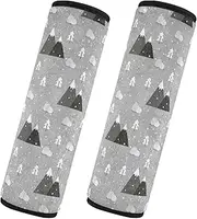 Car Seat Belt Pads 2 Pack Breathable Seat Belt Shoulder Strap Covers Pad Child Safety Seat Shoulder Strap Cover Car Accessories for Adults Youth Kids M Winter (7)