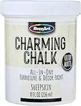 Charming Chalk All-In-One Furniture & Décor Paint - 8oz Sheepskin Cream, Ultra Matte Chalk Finish Paint, Ideal For All Techniques Including Distressing, No Prep Needed, Made In USA