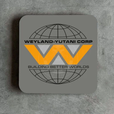 Aliens Inspired Weyland Yutani Globe Drinks Coaster Nostromo USCM LV426 Ripley