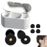 Ear Plugs for Noise Cancelling Reduction Reusable Hearing Protection Silicone Sleep Earplugs-Black
