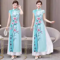 在飛比找ETMall東森購物網優惠-奧黛中國風舞蹈演出服改良旗袍