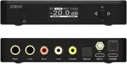AOSHIDA D50 III DAC, USB/BT5.1/Optical/Coaxial to RCA Audio Converter, Black