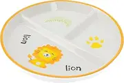 1Pc Cartoon Food Plate for Divided Meal Dish with Compartments and Safe Food Dish for Daily Meals Parties and Celebrations Lion Design