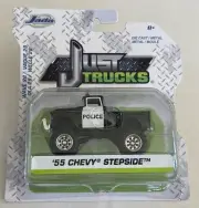 2020 JADA JUST TRUCKS - '55 CHEVY STEPSIDE POLICE BLACK AND WHITE WAVE 28