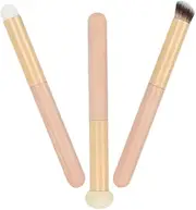 PAMINGONO Concealer Brush Sponge Set 3 Piece Set under Eye Face Foundation White Beige Cream Brush Applicators