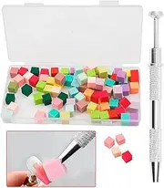 100 Pieces Soft Nail Sponges for Ombre Nail Art Sponges with Gripper Pen, Aura Nails, Ombre Nail Brush, Manicure Nail Art Tools for Gradient and Blooming Manicure Nail Art