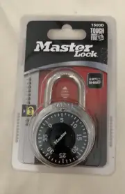 MASTER LOCK Combination Lock 1500D Anti-Shim Black on Metal NEW