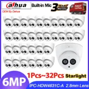 Dahua OEM 6MP Security IP Camera Mic IPC-HDW4631CA Starlight Outdoor 1-32Pcs Lot