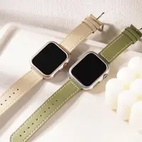 在飛比找momo購物網優惠-【W.wear】Apple watch-皮革蘋果錶帶(App
