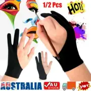 1/2 PCS Professional Graphic Tablet Artist Sketch Drawing Two Finger Gloves KU