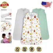 Three Pack 0.5 TOG Baby Sleep Sacks - Comfortable Wearable Blankets for Toddler