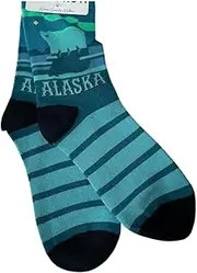 [Robin Ruth] Alaska Crew Socks Alaska Polar Bear Ladies 75% cotton M/L, Multi