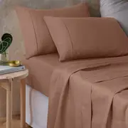Vintage Design Homewares Hazelnut 100% Hemp Sheet Set