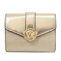 在飛比找森森購物網優惠-MICHAEL KORS CARMEN 金屬LOGO皮革三折